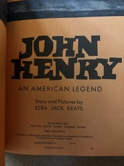 Lot 3 John Henry : An American Legend by Ezra Jack Keats 1965 W/sealed Cassette