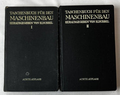 Taschenbuch für den Maschinenbau Dubbel 1941 Vols I & II 8th edition HC