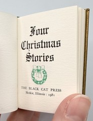 Four Christmas Stories – Black Cat Press, 1981 – 2.75” Miniature Book – Rare