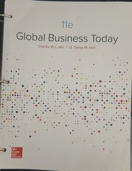 McGraw Hill Global Business Today 11th Ed Ringbound Hill & Hult