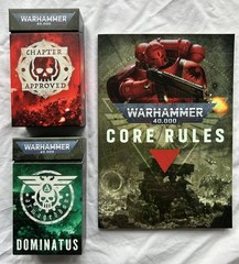 40k 11th ED CORE RULES + Chapter Approved + Dominatus Cards New ARMAGEDDON