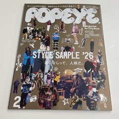 POPEYE JAPAN MEN FASHION MAGAZINE FEBRUARY 2026 STYLE SAMPLE ’26 50th anniv