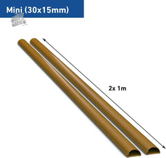 Canalina Passacavi 30x15mm 1m Grigio Alluminio Adesivo Copricavi Muro Pavimento