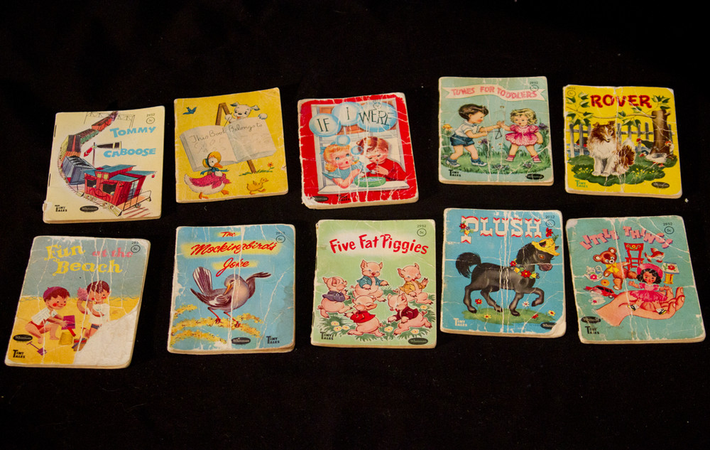 Vintage Whitman Tiny Tales Books Lot of 10 Five Fat Piggies Tommy Caboose 1950s