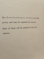 Original 1968 Diane Di Prima REVOLUTIONARY LETTERS 34 Poems Folio 8.5″ x 14″