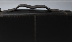 Hunter & Scribe Unisex Solid Buffalo Leather Bible Cover NC3 Dark Brown Large