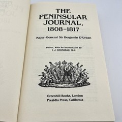 The Peninsular Journal, 1808-17 by Benjamin D’Urban (1989 HC)
