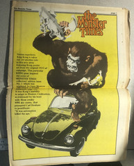 THE MONSTER TIMES #7 (1972) Horror SF Fantasy newspaper (w/poster) FINE-