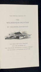 THE WILDERNESS HUNTER by ROOSEVELT 1999 LEATHER HC NF, FACS OF 1893 ED, ILLUST