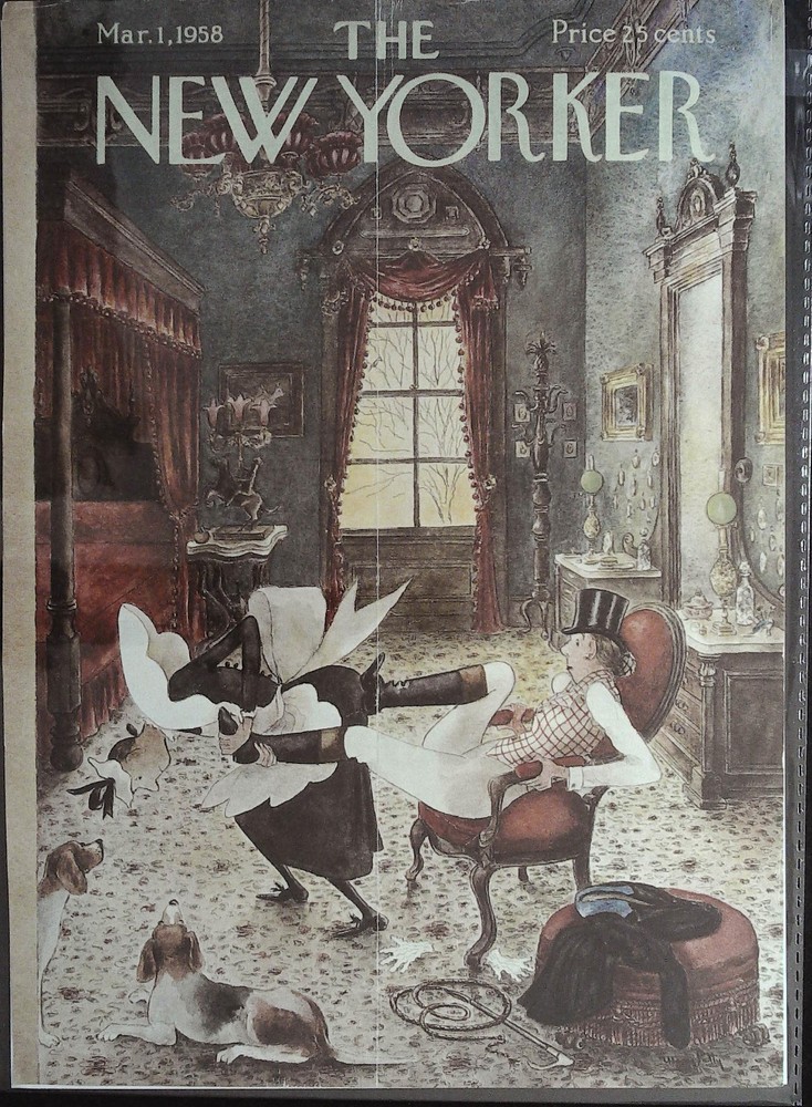 The New Yorker March 1, 1958 Mary Petty FRONT COVER ONLY