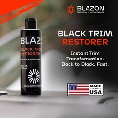 BLAZON Black Trim Restorer 8 oz – Dye-Infused Solution for Car Trim