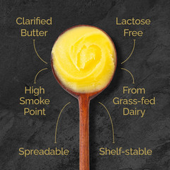 California Garlic Grass-Fed Ghee, Clarified Butter, Keto, Pasture Raised, Non-Gm
