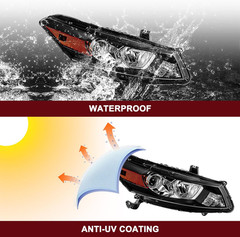 Headlight Assembly W/Bulbs for 2008-2012 Honda Accord 2-Door Coupe [ Factory Hal