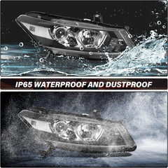 BRYGHT Headlight Assembly Replacement for 2008-2012 Honda Accord Coupe 2-Door OE