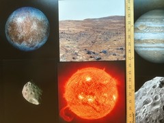 Collaging Lot of 30 Single Book Pages Celestial Space Planets Collage Astronomy