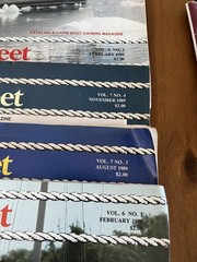 (8) Vintage Sailing Magazines Lot Mainsheet & Ocean Navigator 1986-1991