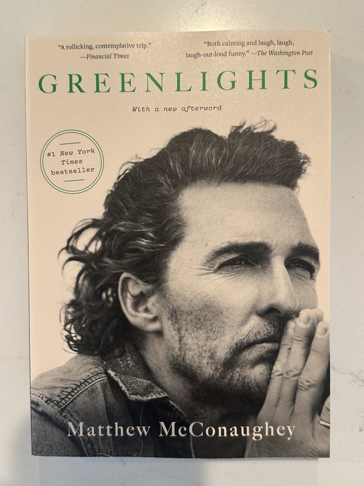 Greenlights by Matthew McConaughey Autograph Book Signed Auto Paperback #3