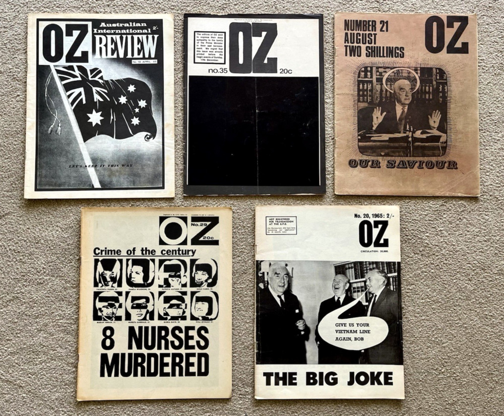 5 x OZ MAGAZINE SYDNEY. Australian Oz