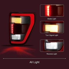 LED Black Tail Lights Assembly W/Blind Spot (Module NOT Included)Compatible with