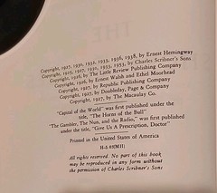 The Short Stories Of Ernest Hemingway Scribner’s Sons 1953 HC/DJ