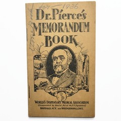 Vintage 1936 Dr Pierces Memorandum Book Handwritten Notes Ledger NRA