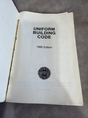 1985 Uniform Building Code ICBO Vintage Construction Contractor Manual