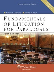 Fundamentals of Litigation for Paralegals (Aspen College Series)