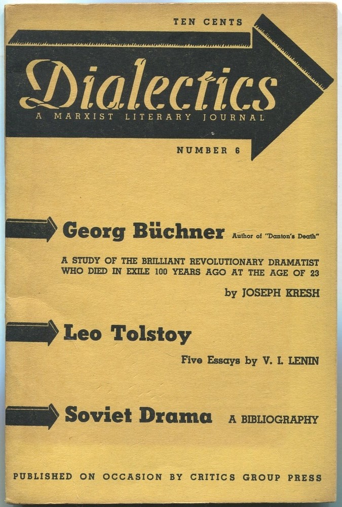 Angel FLORES / Dialectics A Marxist Literary Journal Number 6 1st Edition 1938