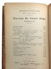 Victor Hugo 11 Vol Set Fine Leather Binding Les Miserables French Antique Books