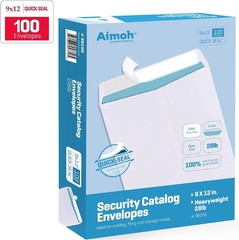 Bulk Pack of 100 9×12 Security Tinted Self-Seal Catalog Envelopes