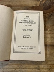 The World’s One Hundred Best Short Stories Volume 5 Drama Funk & Wagnalls 1927