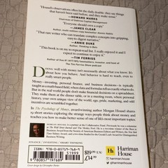 Harriman House Psychology of Money Morgan Housel 2020 Trade Paperback Business