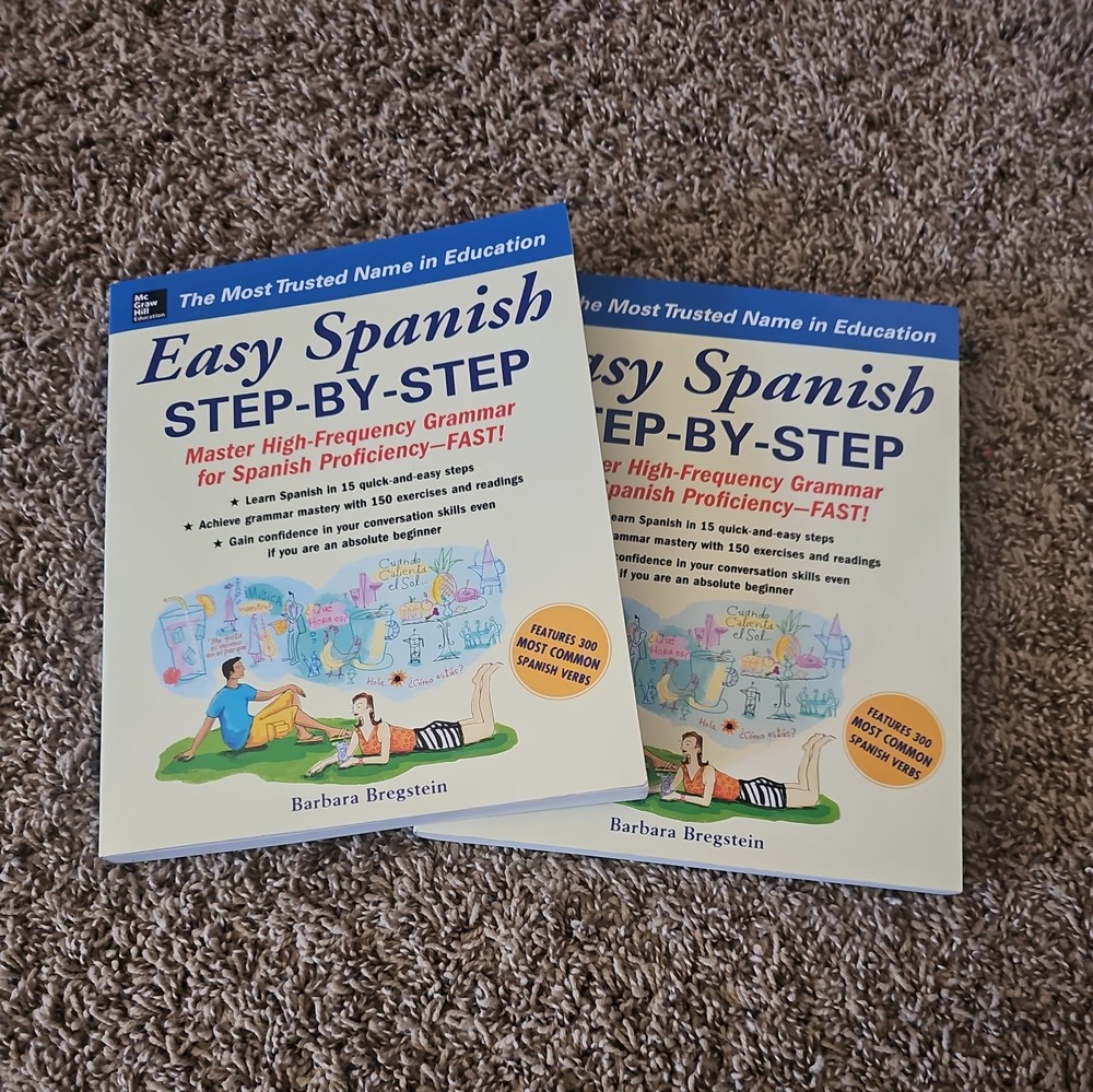 Lot of 2 Easy Spanish Step-By-Step by Bregstein, Barbara