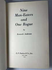 Nine Man Eaters and One Rogue Kenneth Anderson 1st American Edition 1954 VG