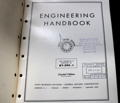 ENGINEERING HANDBOOK 1951 HYATT BEARINGS GENERAL MOTORS 96 PAGES ILLUSTRATED