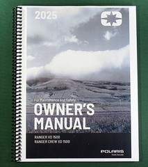 2025 Polaris Ranger XD 1500 Owner’s Manual: 200 Pages & Protective Covers!