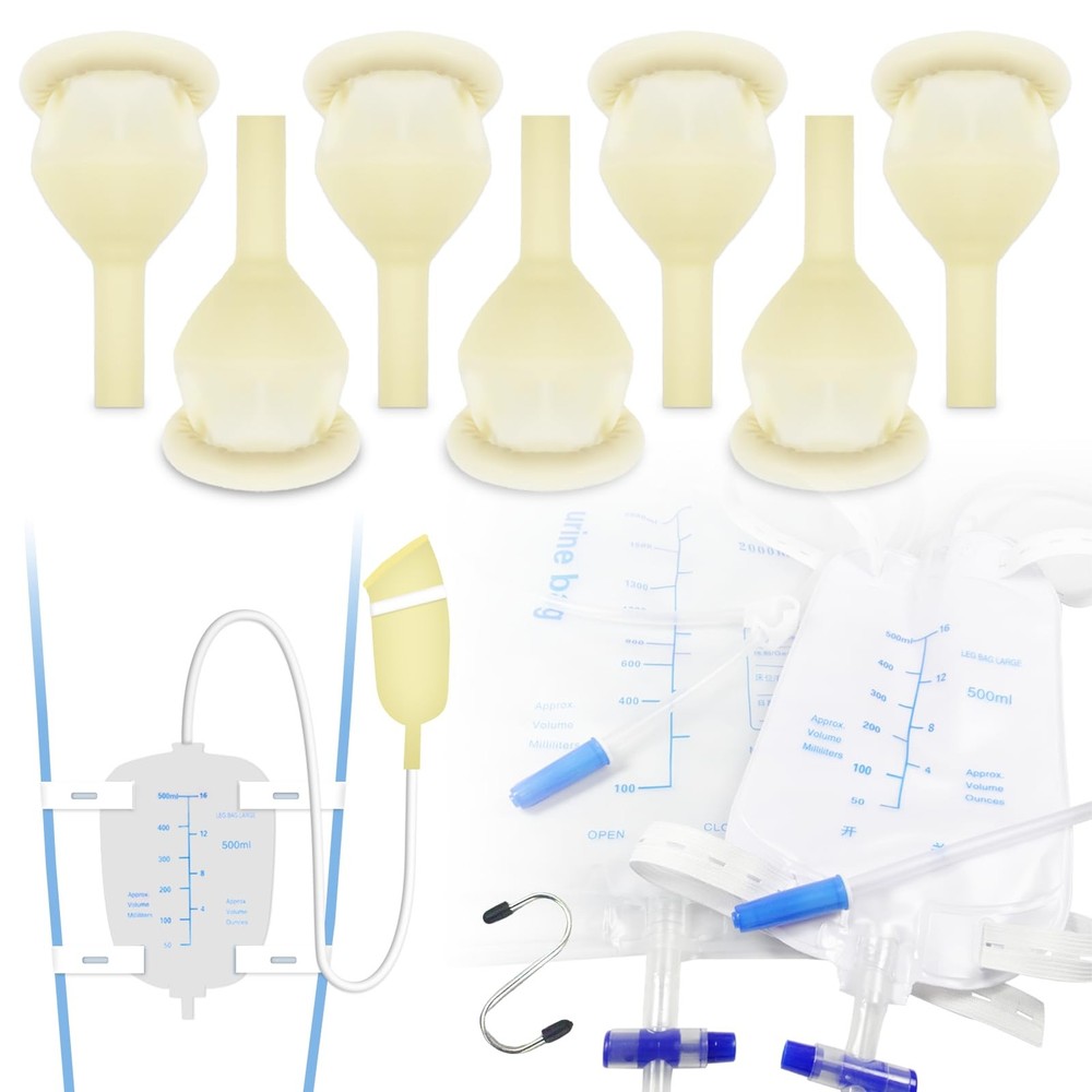 Latex Condom Catheter External Self-Sealing Set, 9 Piece 25mm/0.98inch