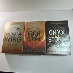 Fourth Wing, Iron Flame & Onyx Storm by Rebecca Yarros First Editions HC Trilogy