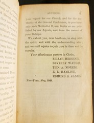 1849 Hymns Methodist Episcopal Church *Leather Binding 736 Pages Abolitionist  
