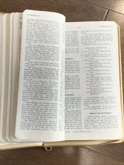 Vintage Good News Bible 1976 White Cover w/ Gold Zipper Zips Closed