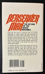 Berserker Man by Fred Saberhagen 1983 Ace Science Fiction Vintage Paperback VG+