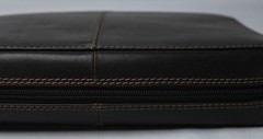 Hunter & Scribe Unisex Solid Buffalo Leather Bible Cover NC3 Dark Brown Large