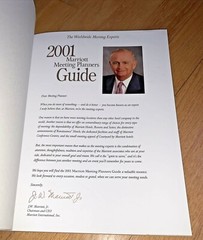 2001 MARRIOTT HOTELS MEETING PLANNERS GUIDE – 592 pages