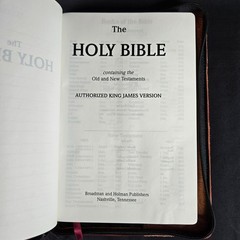 Holy Bible King James Version KJV Leather Zip Cover Broadman & Holman 1998 Ed