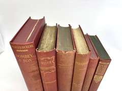 Collection of Distressed Old Books for Decoration. 20cm shelf space.