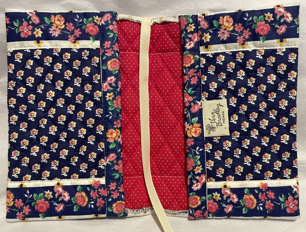 Vera Bradley Rare Retired Royal Book Cover 5.25” X 7.25” Closed Excellent