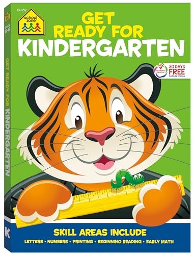 School Zone Get Ready for Kindergarten Workbook: 256 Pages, Alphabet, ABCs, …