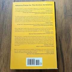 Hardcover Copy of The Anxious Generation by Jonathan Haidt