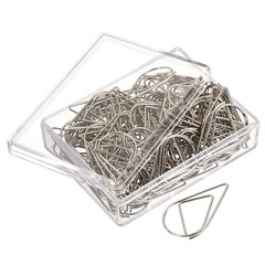100 PCS Paper Clip DropShaped Cute Decorative Bookmarks with Box 1.3 In Silver