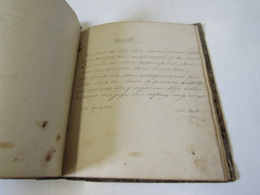 Manuscript poetry book kept by Mary A Clarke. Ware Village, March 21st, 1828